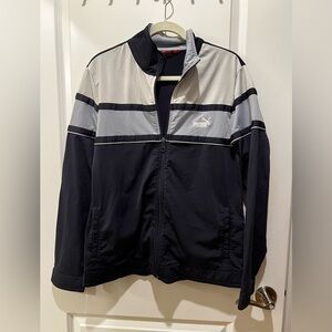 Puma Women’s Blue/Grey Activewear Track Jacket Size Medium